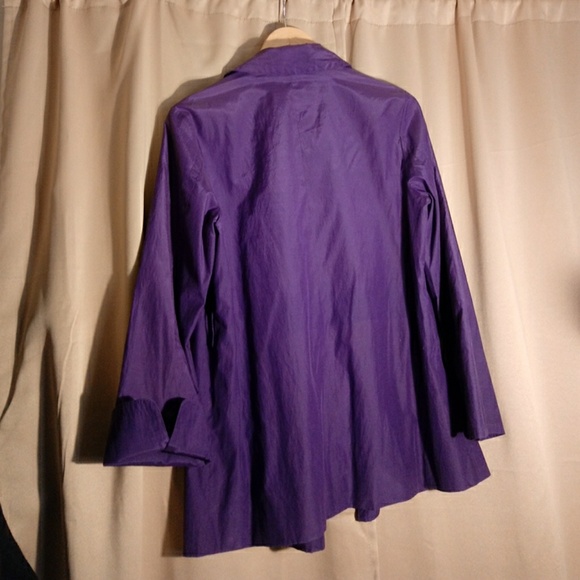 Chico's Lightweight Spring Jacket, Deep Purple - Picture 4 of 6
